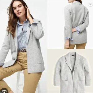 JCrew Sophie Merino Wool Knit Sweater Blazer XXL in Grey/Gray